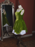 Cute Homecoming Dress Velvet A Line Square Neck Short Prom Dress Birthday Party Dress Cocktail Dress HZ0319