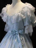 Sweet Prom Dress Square Neck Lace Bowknot Ball Gown Quinceanera Dress Evening Dress HZ0319