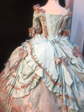 Sweet Prom Dress Square Neck Pleated Ruffle Ball Gown Quinceanera Dress Evening Dress HZ0319