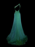 Gorgeous Prom Dress One Shoulder Backless Pleated Evening Dress Gala Dress HZ0319
