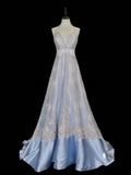 Charming Prom Dress A Line V-neck Backless Evening Dress Gala Dress HZ0319