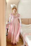 Sweet Prom Dress A Line Square Neck Floral Birthday Party Dress Evening Dress HZ0319