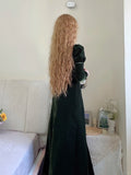 Elegant Prom Dress Velvet A Line Square Neck Evening Dress Gala Dress HZ0319