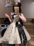 Elegant Short Prom Dress Spaghetti Straps Bowknot Cocktail Dress Homecoming Dress Princess Dress HZ0319