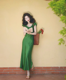 Minimalist Summer Dress Crew Neck Women Dress Vacation Dress Daily Date Dress HZ0319