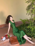 Minimalist Summer Dress Crew Neck Women Dress Vacation Dress Daily Date Dress HZ0319