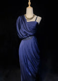 Pretty Prom Dress One Shoulder Pleated Evening Dresses Gala Dress Party Dress HZ0319