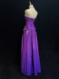 Gorgeous Prom Dress Purple A Line One Shoulder Pleated Gala Dress Evening Dresses Party Dress HZ0319