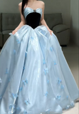 Stunning Prom Dress Sweetheart Pleated Ball Gown Evening Dress Sweet 16 Dress HZ0319