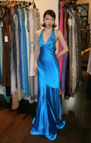 Stunning Prom Dress Blue Halter Mermaid Evening Dresses Gala Dress Party Dress HZ0319