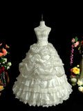 Elegant Strapless Ruffle Tiered Wedding Dress HZ0319