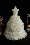 Elegant Strapless Ruffle Tiered Wedding Dress HZ0319