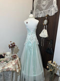 Pretty Prom Dress A Line Sweetheart Tulle Evening Dress Gala Dress HZ0319