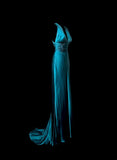 Elegant Prom Dress V-neck Pleated Long Prom Dress Evening Dress Birthday Party Dress HZ0319