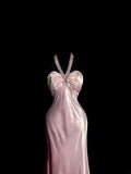 Sweet Prom Dress Light Pink Halter Long Prom Dress Evening Dress Birthday Party Dress HZ0319