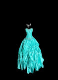Pretty Prom Dress Sweetheart Pleated Ball Gown Evening Dress Quinceanera Dress HZ0319