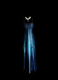 Stunning Prom Dress Gradient Blue Spaghetti Straps Long Evening Dress Gala Dress HZ0319