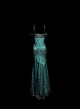 Charming Prom Dress Spaghetti Straps Pleated Long Prom Dress Evening Dress Gala Dress HZ0319