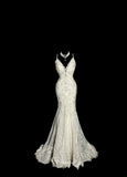Charming Wedding Dress Spaghetti Straps Backless Mermaid Wedding Dress HZ0319
