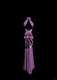 Elegant Prom Dress Purple V-neck Pleated Mermaid Evening Dress Gala Dress HZ0319