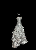 Stunning Prom Dress Silver Sweetheart Pleated Evening Dress Gala Dress HZ0319
