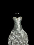 Stunning Prom Dress Silver Sweetheart Pleated Evening Dress Gala Dress HZ0319