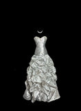Stunning Prom Dress Silver Sweetheart Pleated Evening Dress Gala Dress HZ0319