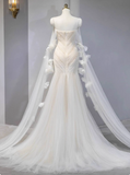 Elegant Wedding Dress Sweetheart Pleated Tulle Mermaid Wedding Dress HZ0319