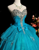 Pretty Prom Dress Sweetheart Tulle Ball Gown Sweet 16 Dress Birthday Outfits HZ0319