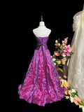 Elegant Prom Dress A Line Strapless Pleated Evening Dress Birthday Party Outfits HZ0319