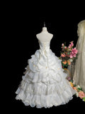 Elegant Wedding Dress Strapless Pleated Tiered Wedding Dress HZ0319