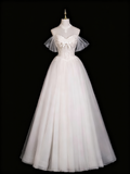 Elegant Wedding Dress Sweetheart Tulle Pleated Wedding Dress HZ0319