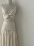 Elegant Prom Dress A Line Spaghetti Straps Pleated Lace Evening Dress Birthday Party Dress HZ0319