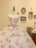 Charming Prom Dress Sweetheart Flower Ball Gown Evening Dress Quinceanera Dress HZ0319