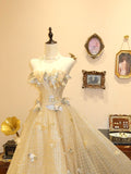 Shiny Prom Dress Strapless Pleated Evening Dress Gala Dress HZ0319
