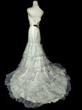 Charming Wedding Dress Sweetheart Ruffle Tiered Mermaid Wedding Dress HZ0319