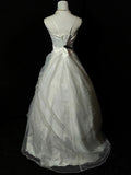 Retro Wedding Dress Spaghetti Straps Tulle Flower Wedding Dress HZ0319