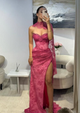 Popular Prom Dress Sweetheart Slit Evening Dress Birthday Party Outfits HZ0319