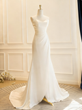 Minimalist Wedding Dresss Sweetheart Pleated Wedding Dress HZ0319