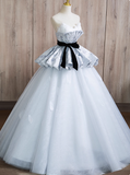 Stunning Prom Dress Sweetheart Pleated Tulle Ball Gown Sweet 16 Dress Evening Dress HZ0319