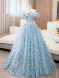 Pretty Prom Dress Square Neck Ball Gown Evening Dress Quinceanera Dress HZ0319