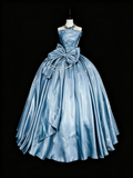 Pretty Prom Dress Strapless Pleated Ball Gown Evening Dress Sweet 16 Dress HZ0319