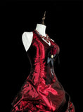 Stunning Prom Dress Wine Red Halter Pleated Ball Gown Evening Dress Quinceanera Outfits HZ0319