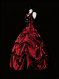 Stunning Prom Dress Wine Red Halter Pleated Ball Gown Evening Dress Quinceanera Outfits HZ0319