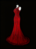 Gorgeous Prom Dress Crew Neck Mermaid Evening Dress Gala Dress HZ0319