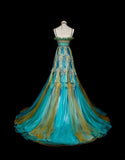 Stunning Prom Dress Spaghetti Straps Tulle Evening Dress Gala Dress HZ0319