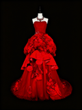 New Arrival Prom Dress Strapless Pleated Tulle Evening Dress Gala Dress HZ0319