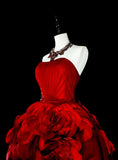 New Arrival Prom Dress Strapless Pleated Tulle Evening Dress Gala Dress HZ0319