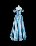 Newest Prom Dress Off Shoulder Pleated Evening Dress Gala Dress HZ0319
