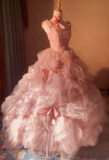 Stunning Prom Dress Spaghetti Straps Tulle Ball Gown Evening Dress Sweet 16 Dress HZ0319